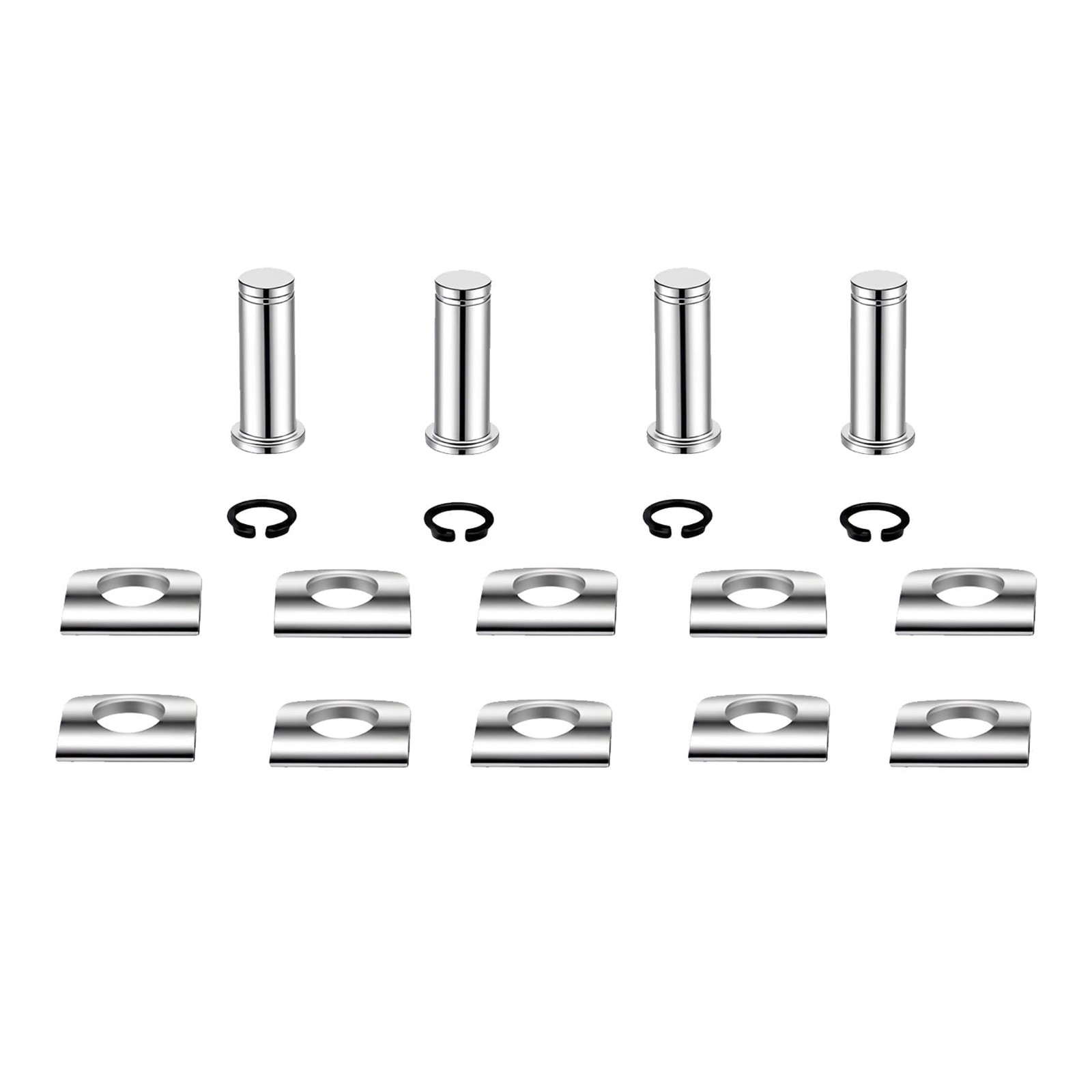 Chrome Footpeg Mounting Hardware Kit Heavy Duty Clevis Pins & Washers 4 Pack
