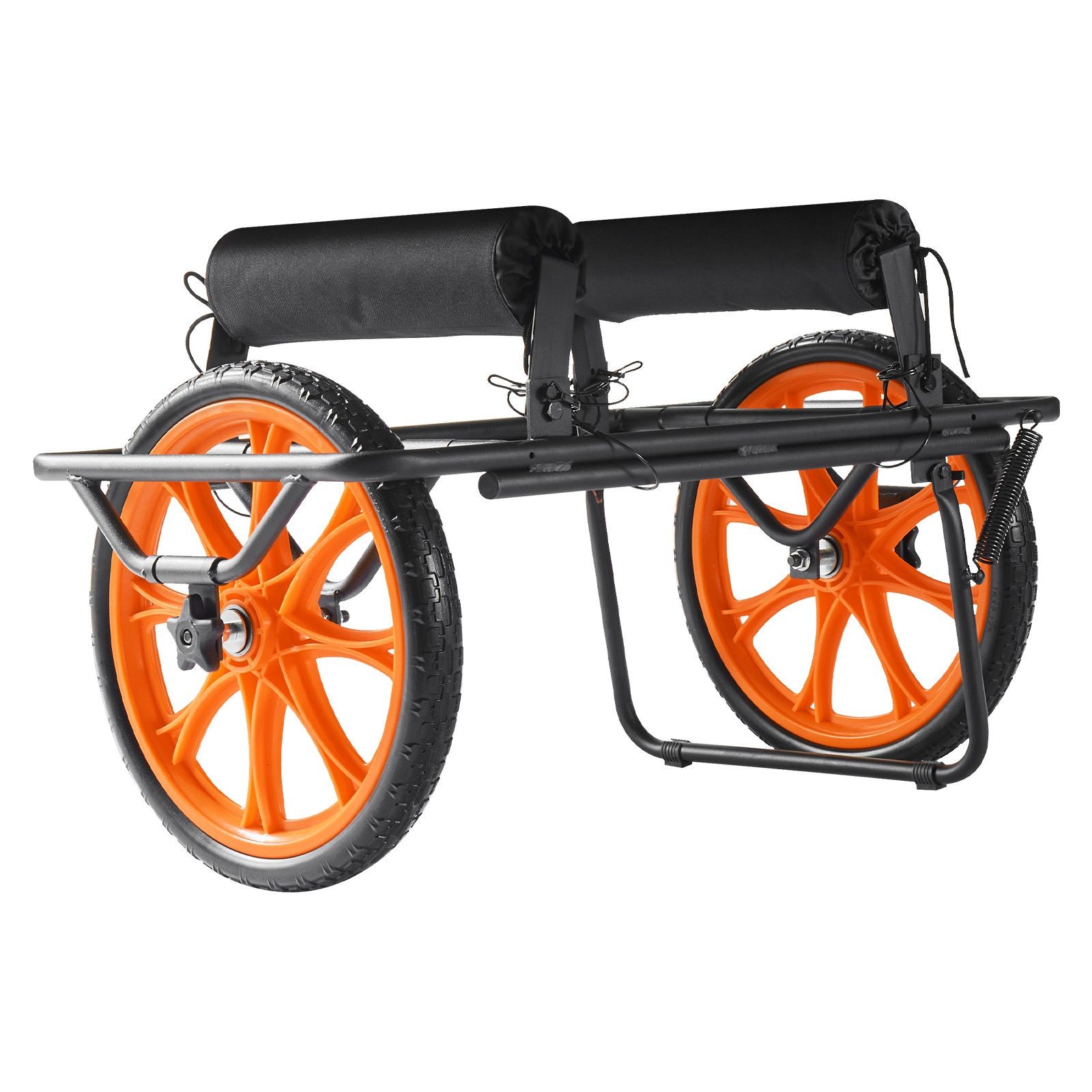 Carbon Steel Kayak Cart 330 lbs Capacity 15in Solid Tires Foldable Dolly