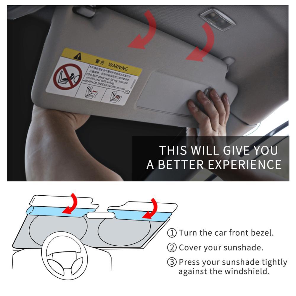 For Chrysler Accessories Car Windshield Sun Shade Heat UV Block Shield Visor