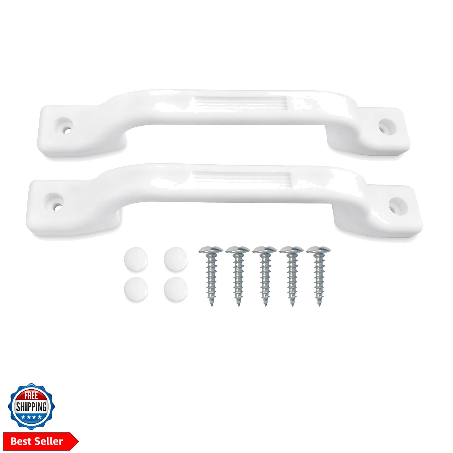 RV Grab Handle – White Sturdy 2-Pack Plastic Handles with Mounting Hardware, …