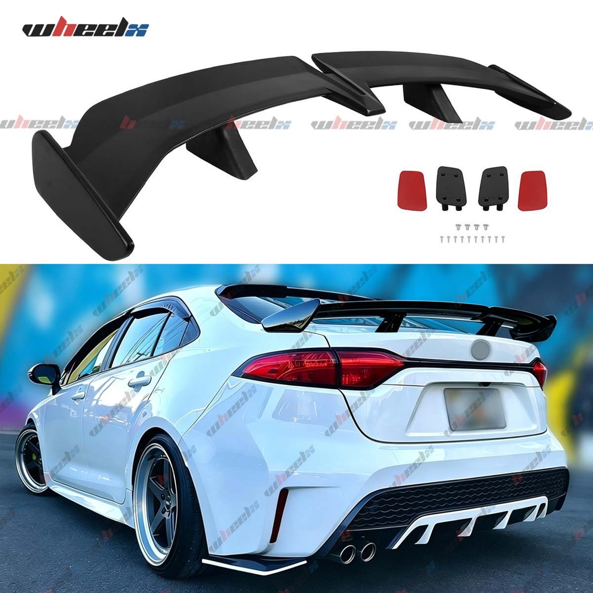For 2020-2026 Toyota Corolla Sedan 55″ Matte Black Rear Trunk Spoiler PRO Style