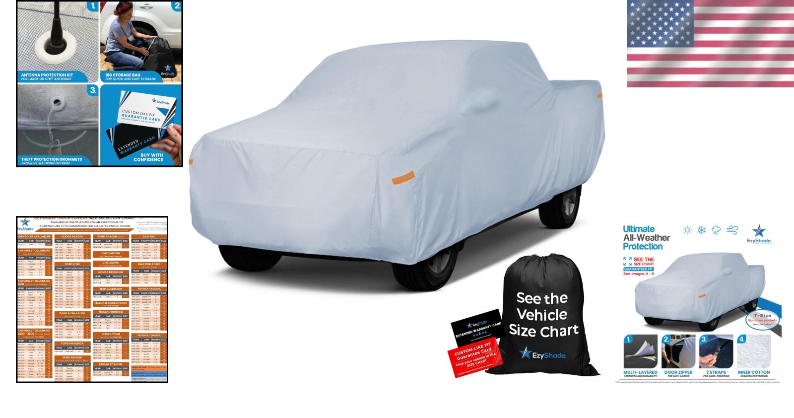Reflective Multi-Layer Truck Cover with 100% UV Protection – Fits T5 Trucks