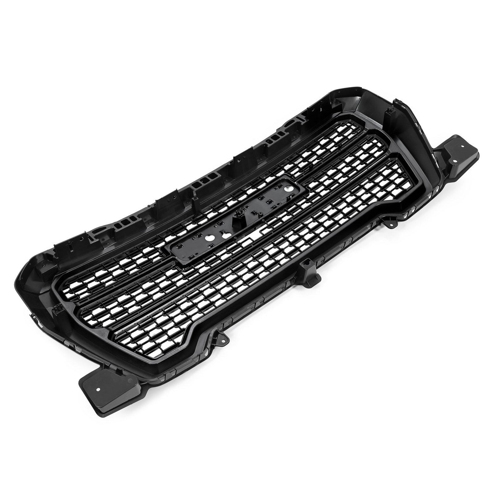 Gloss Black Front Upper Grille ABS Grill For GMC Sierra 1500 Denali 2019-2021