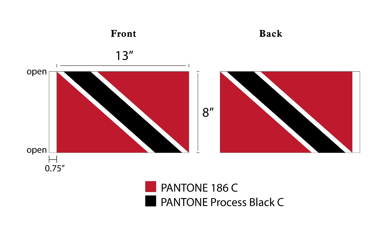 Custom Flags for Diplomatic Pole qty 5