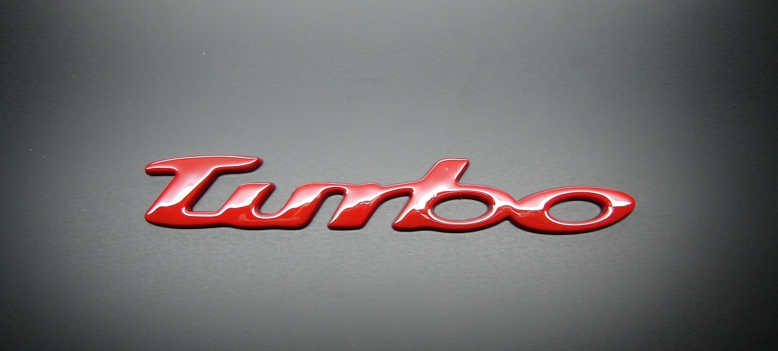 TURBO RED 3D CAR EMBLEM STICKER DECAL