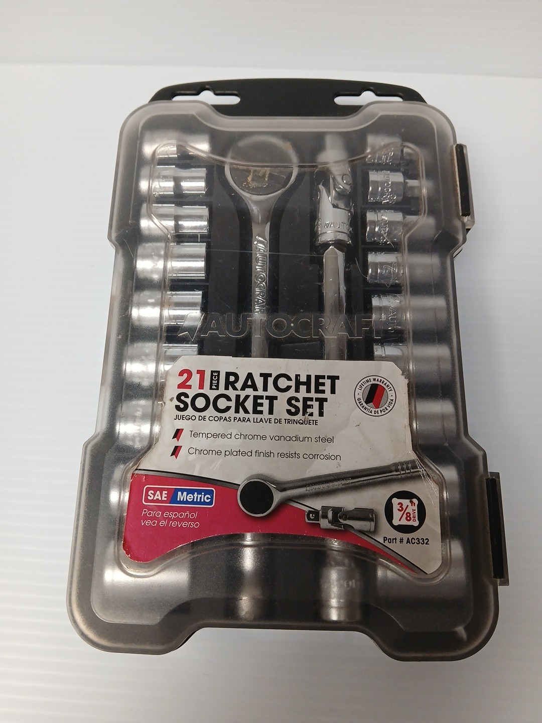 Autocraft Ratchet Socket Set AC332 3/8″ Drive 21pc Complete Set