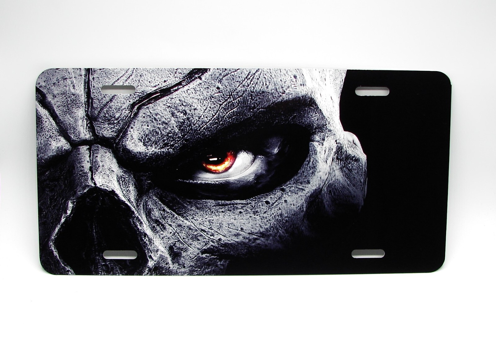 SKULL METAL NOVELTY CAR LICENSE PLATE AUTO TAG
