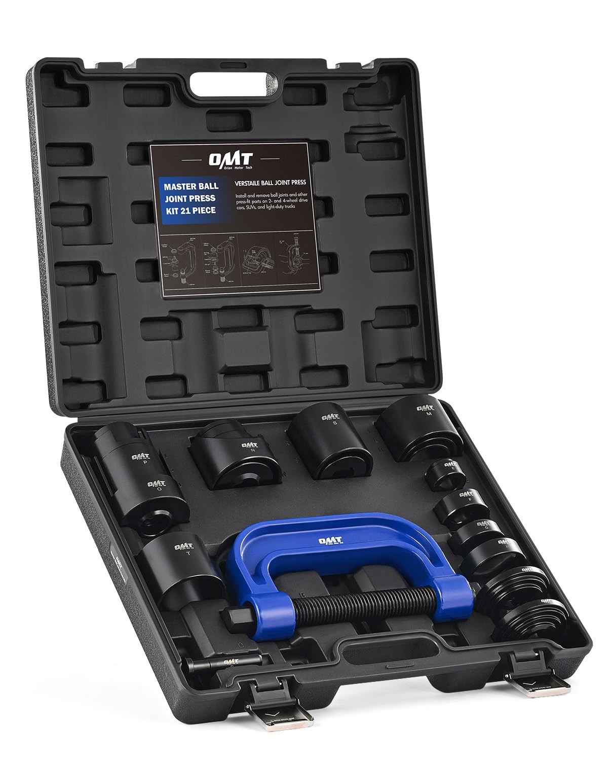 Orion Motor Tech 21Pc Ball Joint Press Kit U Joint Removal Tool Set Case
