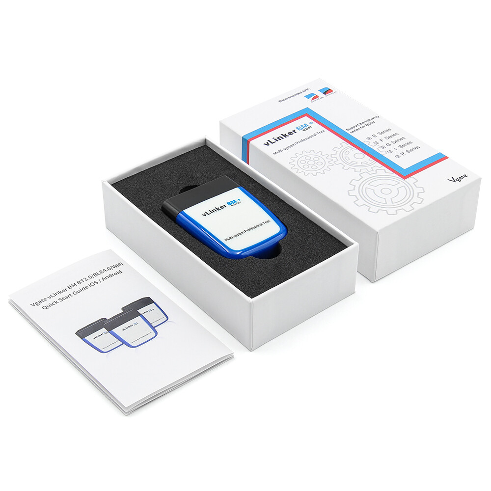 Vgate vLinker BM+ BT 4.0 OBD2 Diagnostic Scanner Tool BIMMERCODE For IOS Android