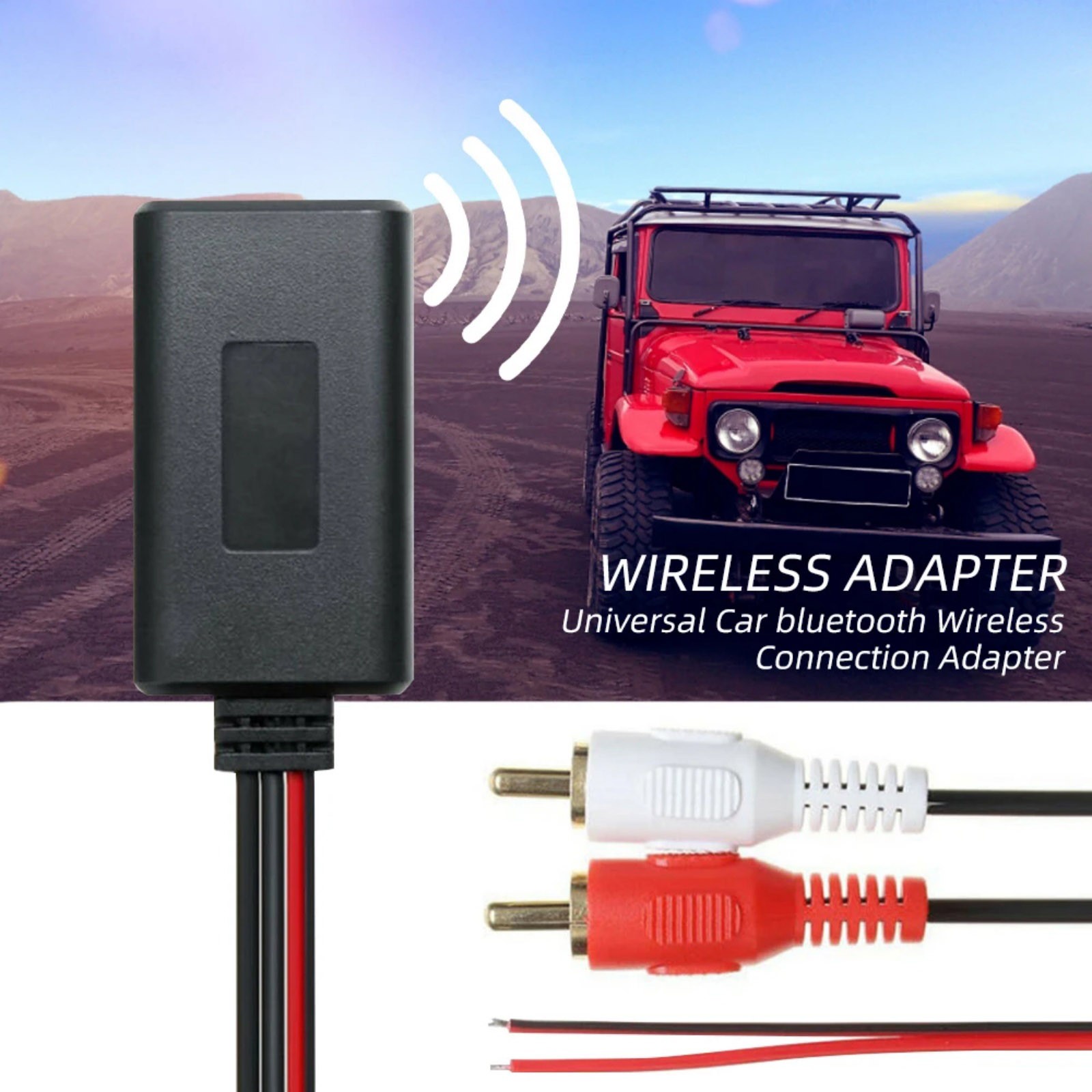 Bluetooth 5.0 AUX Receiver Module for Car Audio 2RCA Interface Cable Adapter