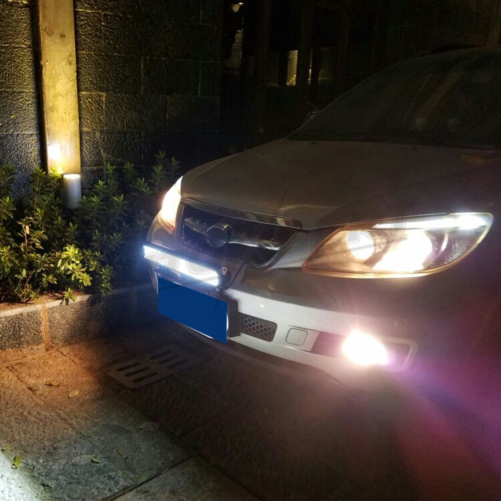 Car License Plate Bracket Light Bar Work LED Lights Front Bumper Holder Mount