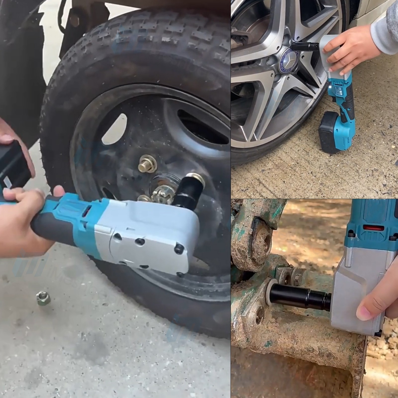 Cordless Compact Impact Driver Hammer Drill Combo Kit with 2 Battery & Charger