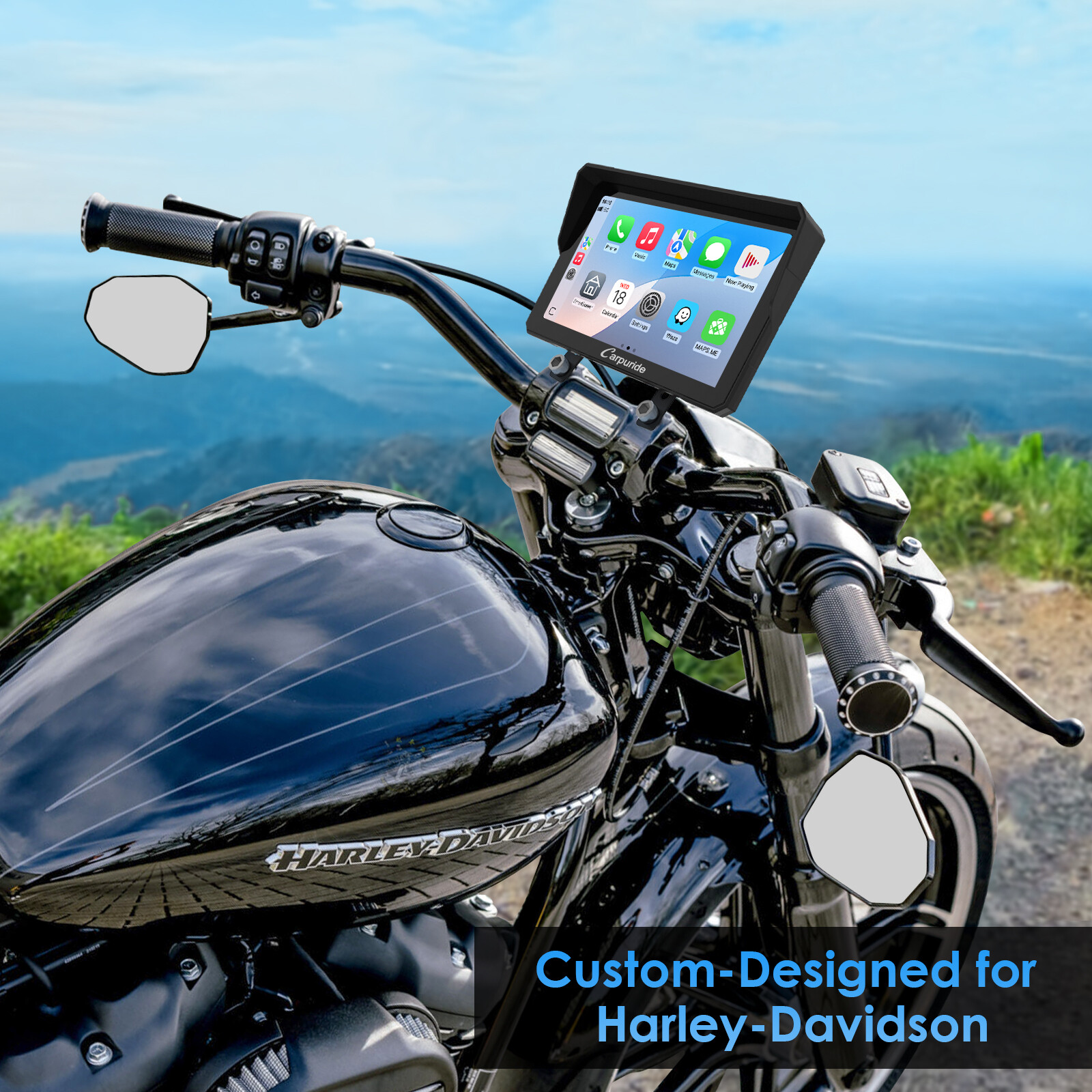 Harley mount only compatible with Carpuride Moto Carplay