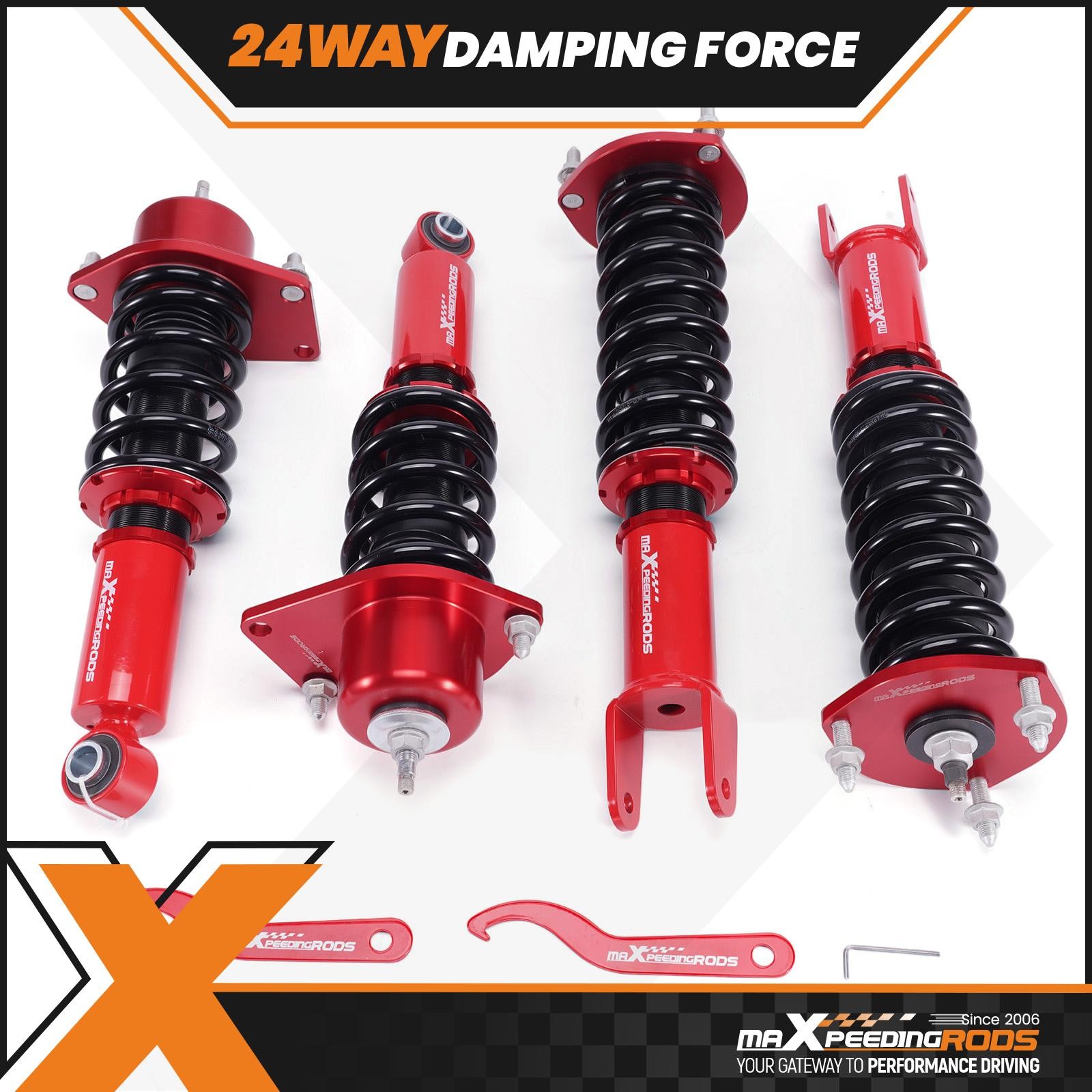 MaXpeedingrods 24 Way Coilover Suspension Kit Fit Mazda Miata MX-5 NC 2006-2015