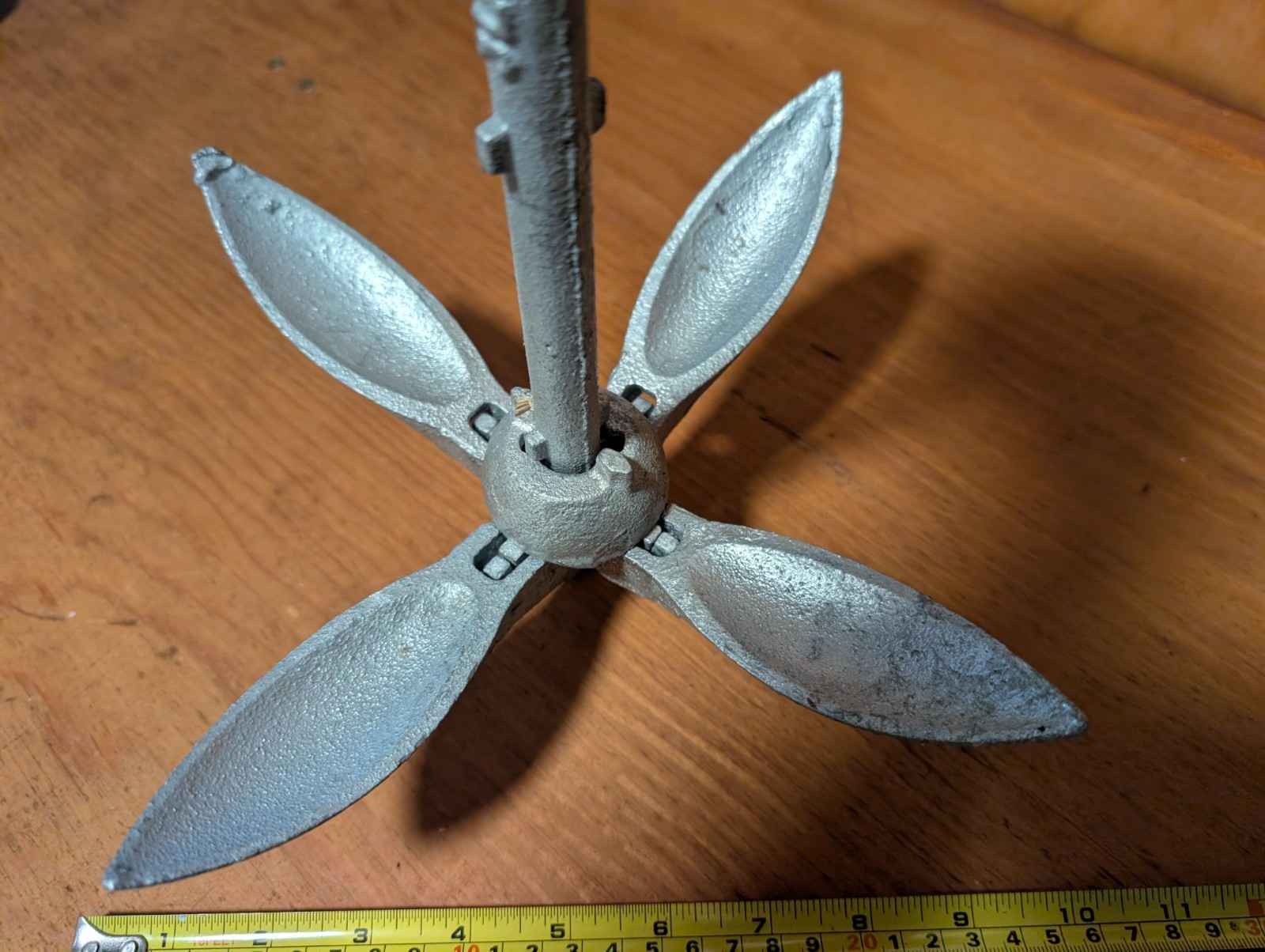 Galvanized 3 Lb Folding & Locking Grapnel Anchor Boat Yacht Docking New