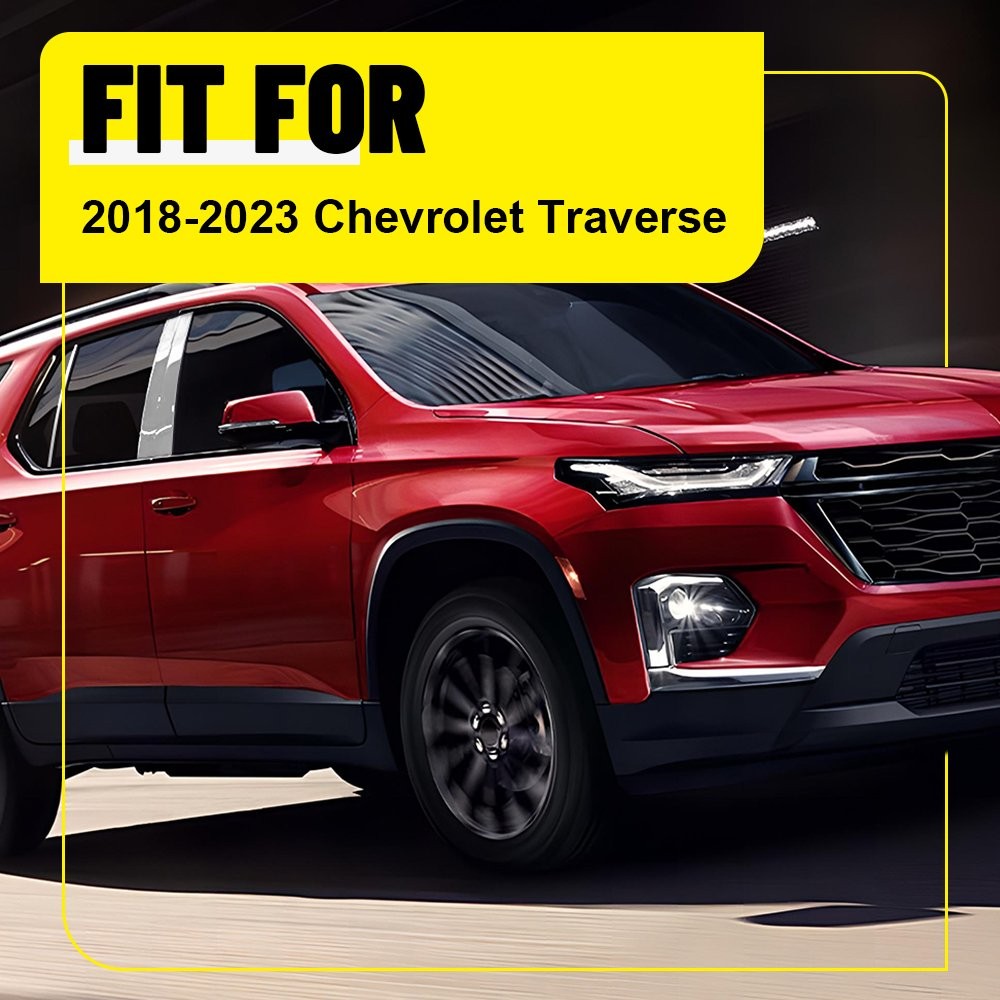 6Pcs Stainless Steel Chrome Pillar Post Trim for 2018-2023 Chevrolet Traverse US