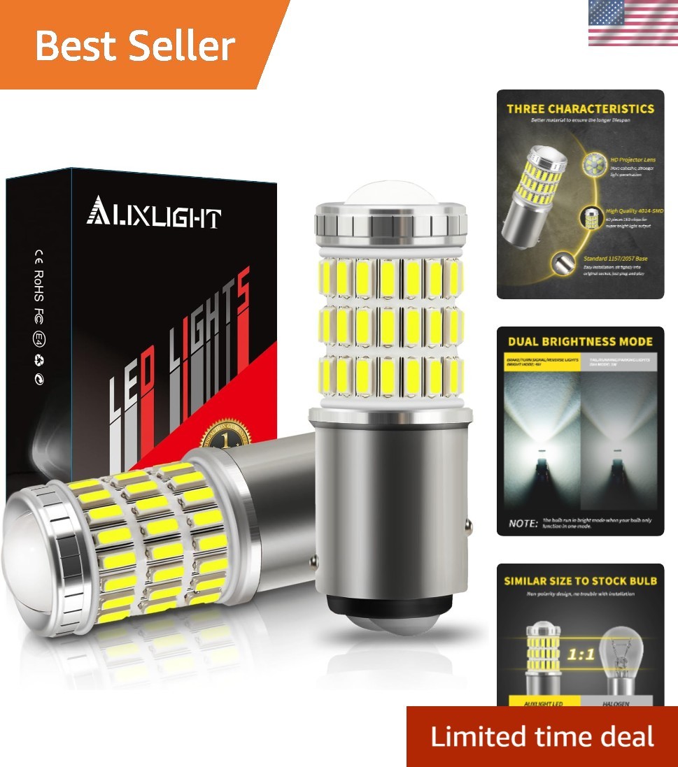 Universal Fit LED Bulbs – 50,000 Hours Life, Xenon White Ultra Bright Pack of 2