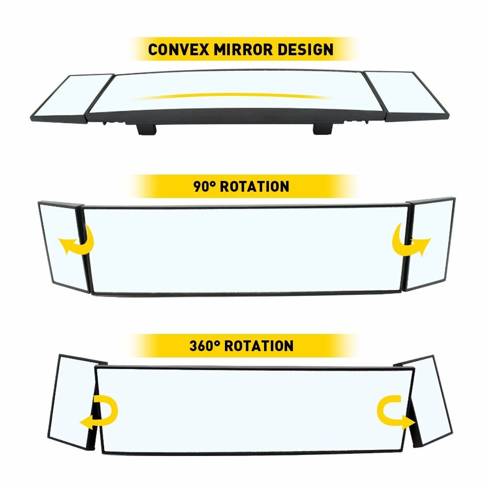 39cm Extendable Car Interior Rear View Mirror Rearview Wide Angle Windshield EAC