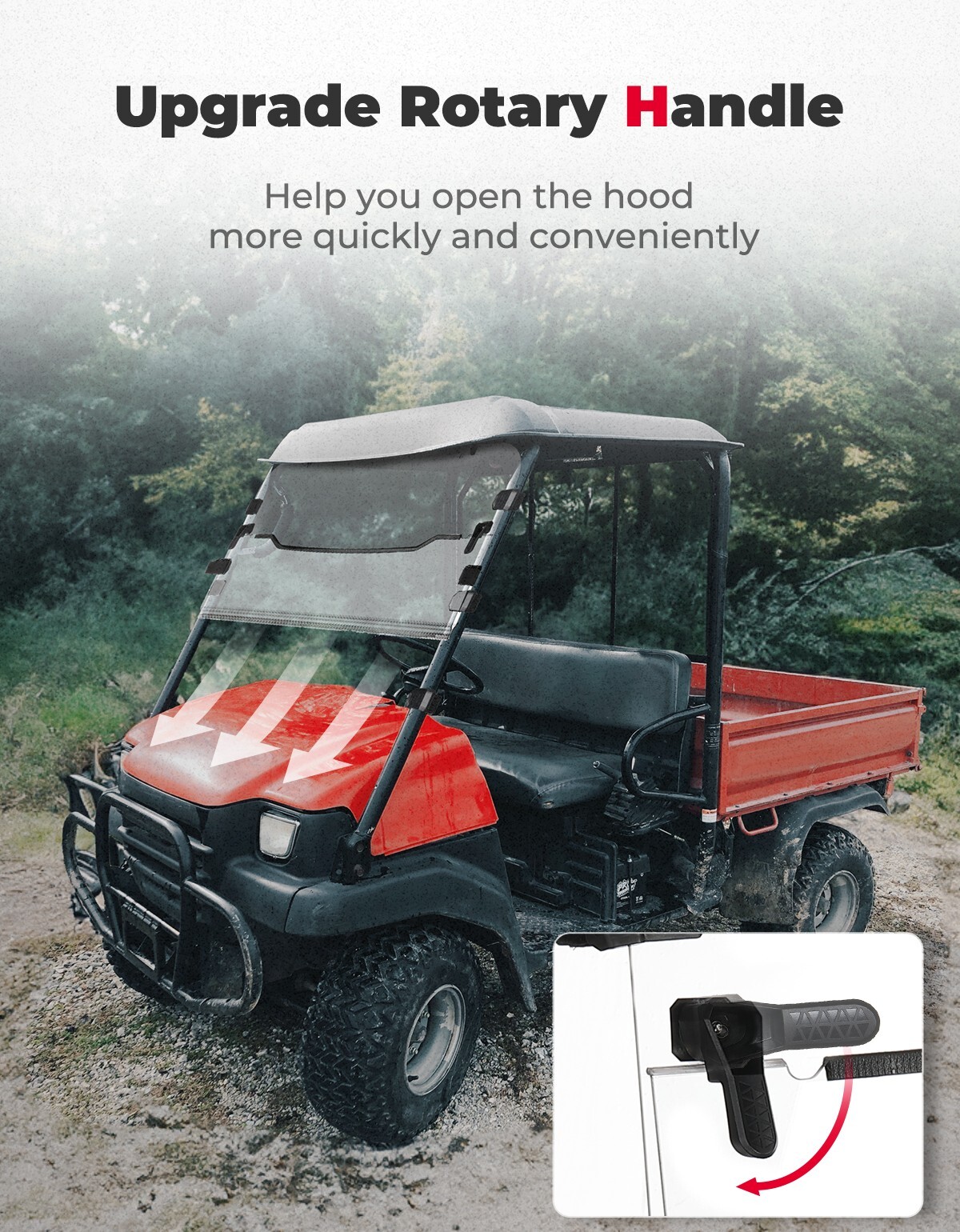 KEMIMOTO Front Folding Windshield Fold Up Clear for Kawasaki Mule 3010 2003-2009