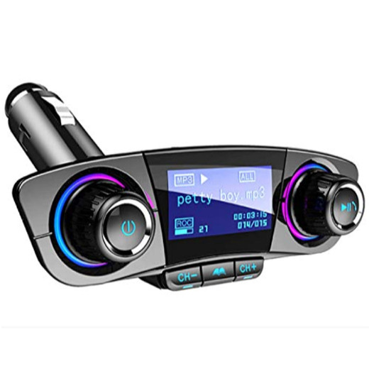 Bluetooth 4.0 Car Wireless FM Transmitter Adapter 2USB PD Charger AUX Hands-Free