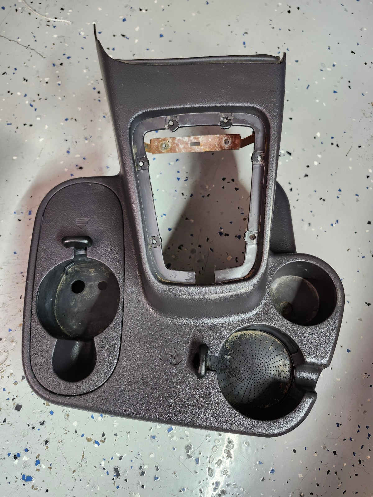 98-01 Dodge Ram 1500 2500 3500 Floor Console Cup Holder Manual Shifter Complete