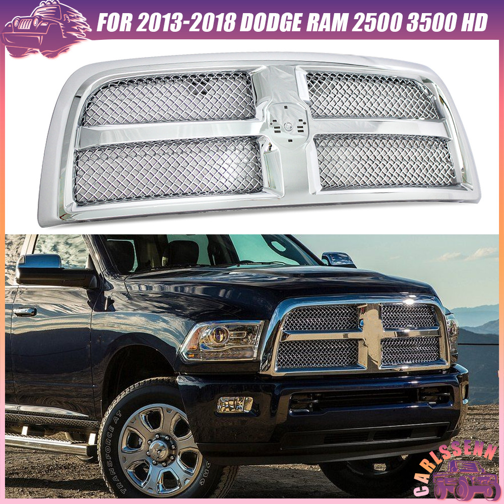 Chrome Grill Front Bumper Grille Assembly For DODGE RAM 2500 3500 HD 2013-2018