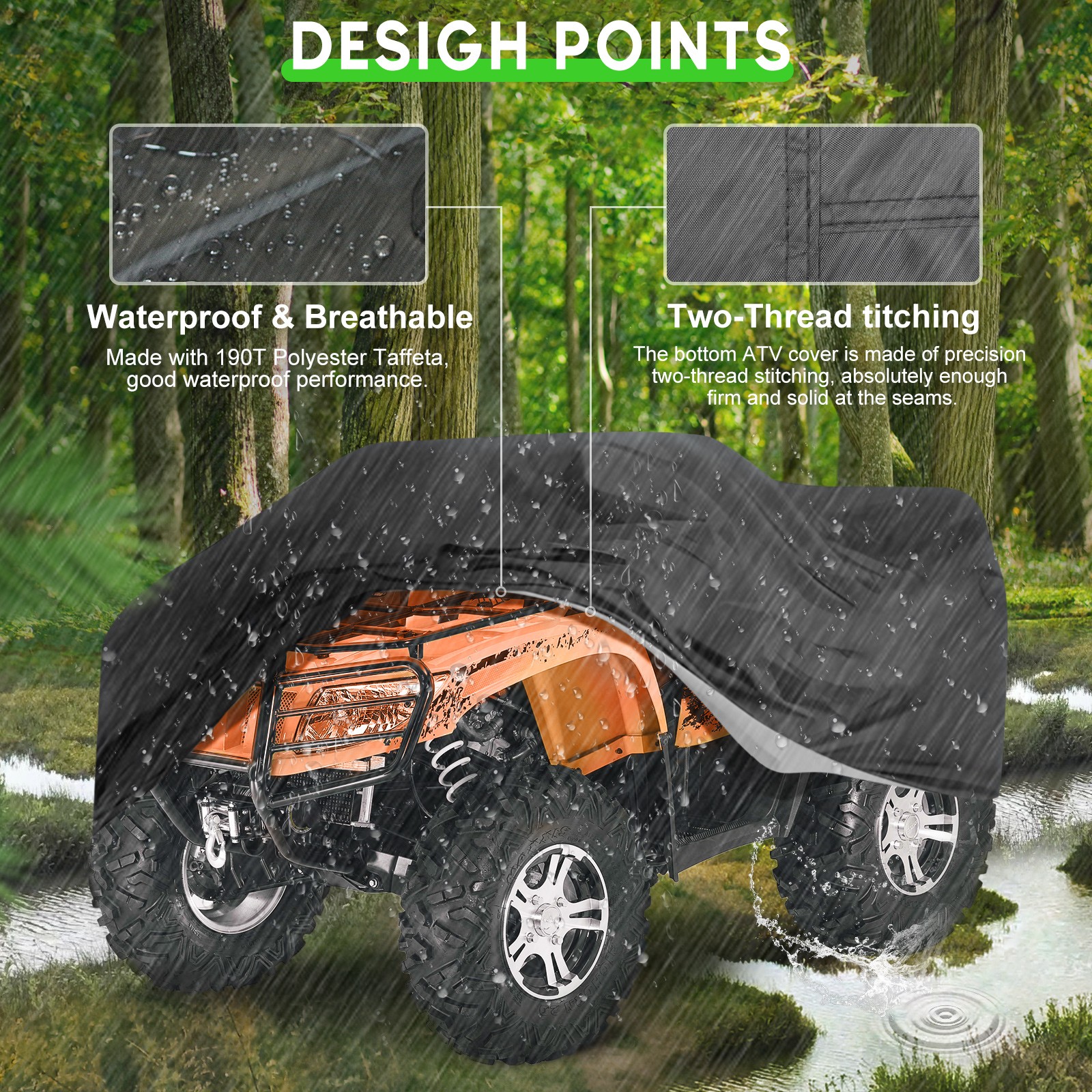 ATV Cover Scratch-Resistant Quad Bike Protection For Polaris Honda Yamaha Suzuki