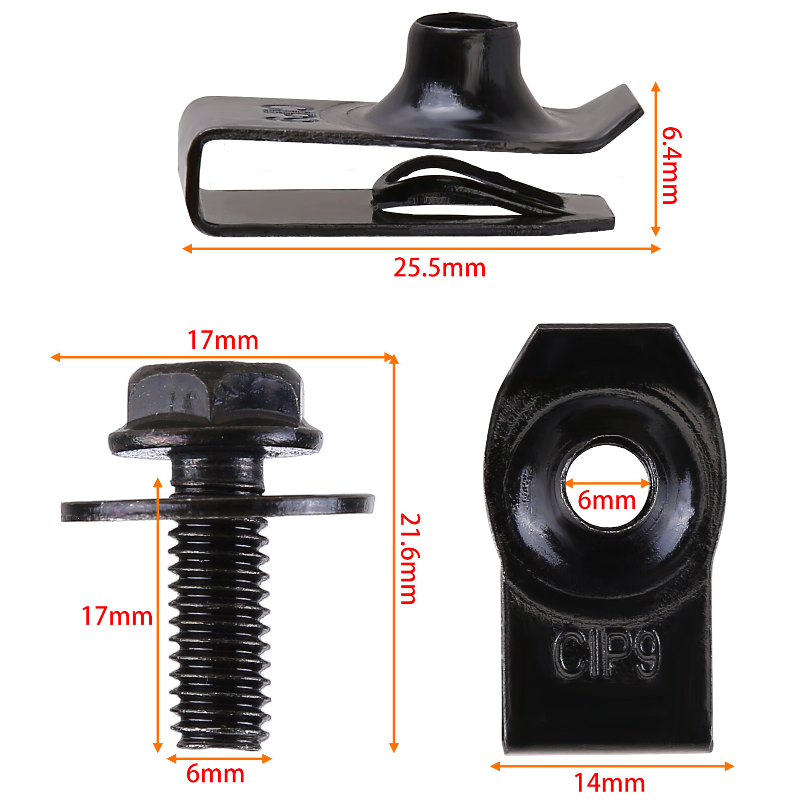 35pcs Engine Under Cover Splash Shield Guard Body Bolt U-nut Clips Fastener New