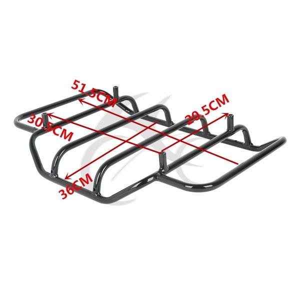 King Pack Trunk Mount Rack Fit For Harley Davidson Tour Pak Touring 14-24 Black