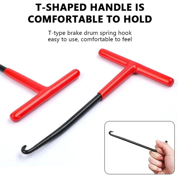 T-Shaped Exhaust Spring Puller with Rubber Grip – Essential Tool for Motorcycles