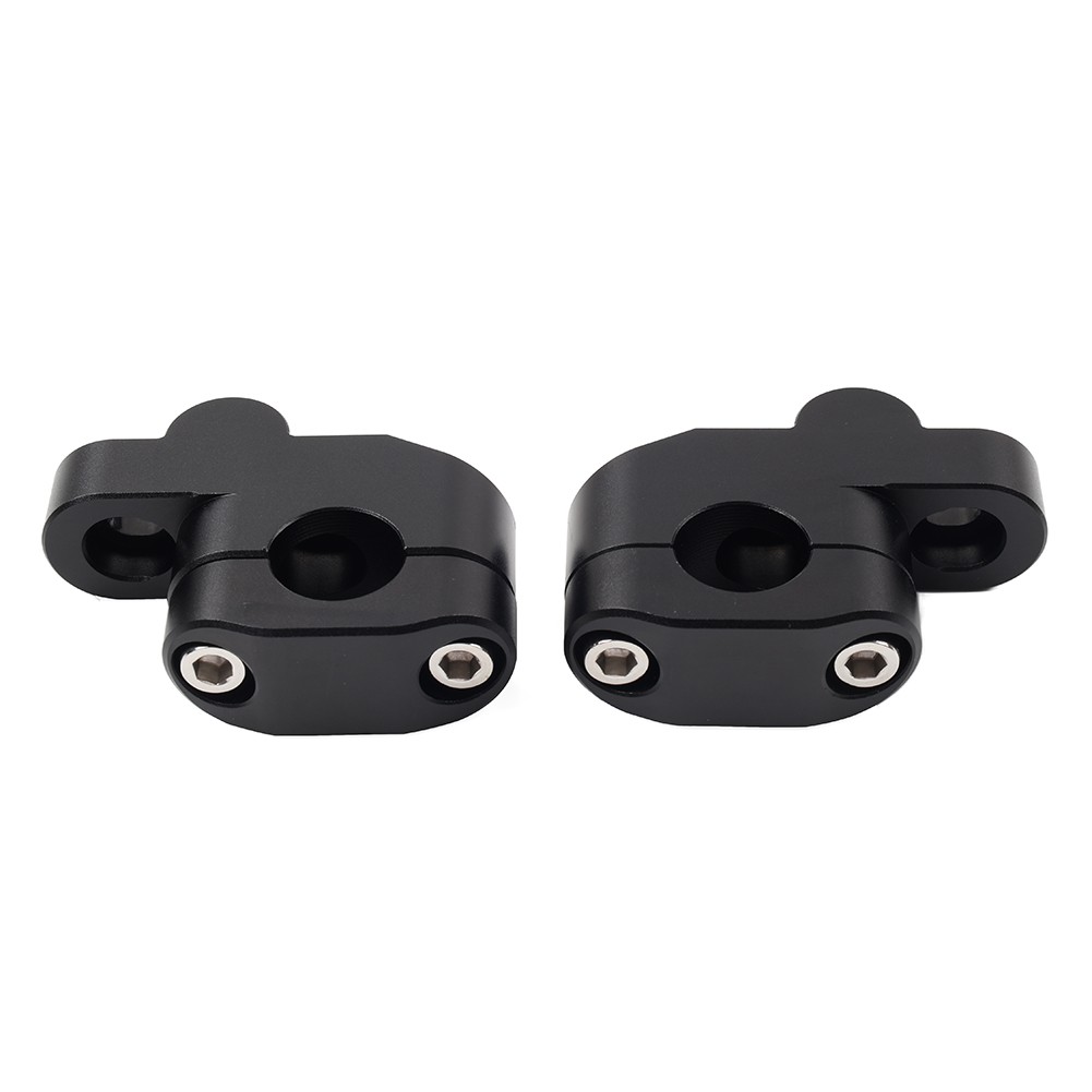 7/8” 22mm Handlebar Clamp Mount Riser For Honda Suzuki Yamaha Kawasaki Black