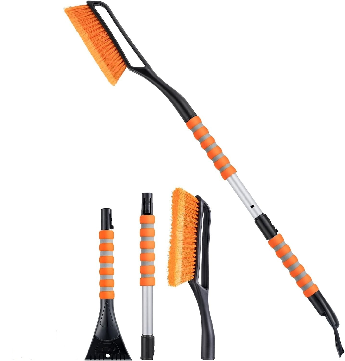 1PC 40” Large Orange Car Snow Brush Ice Scraper Detachable Combo Fits Truck SUV