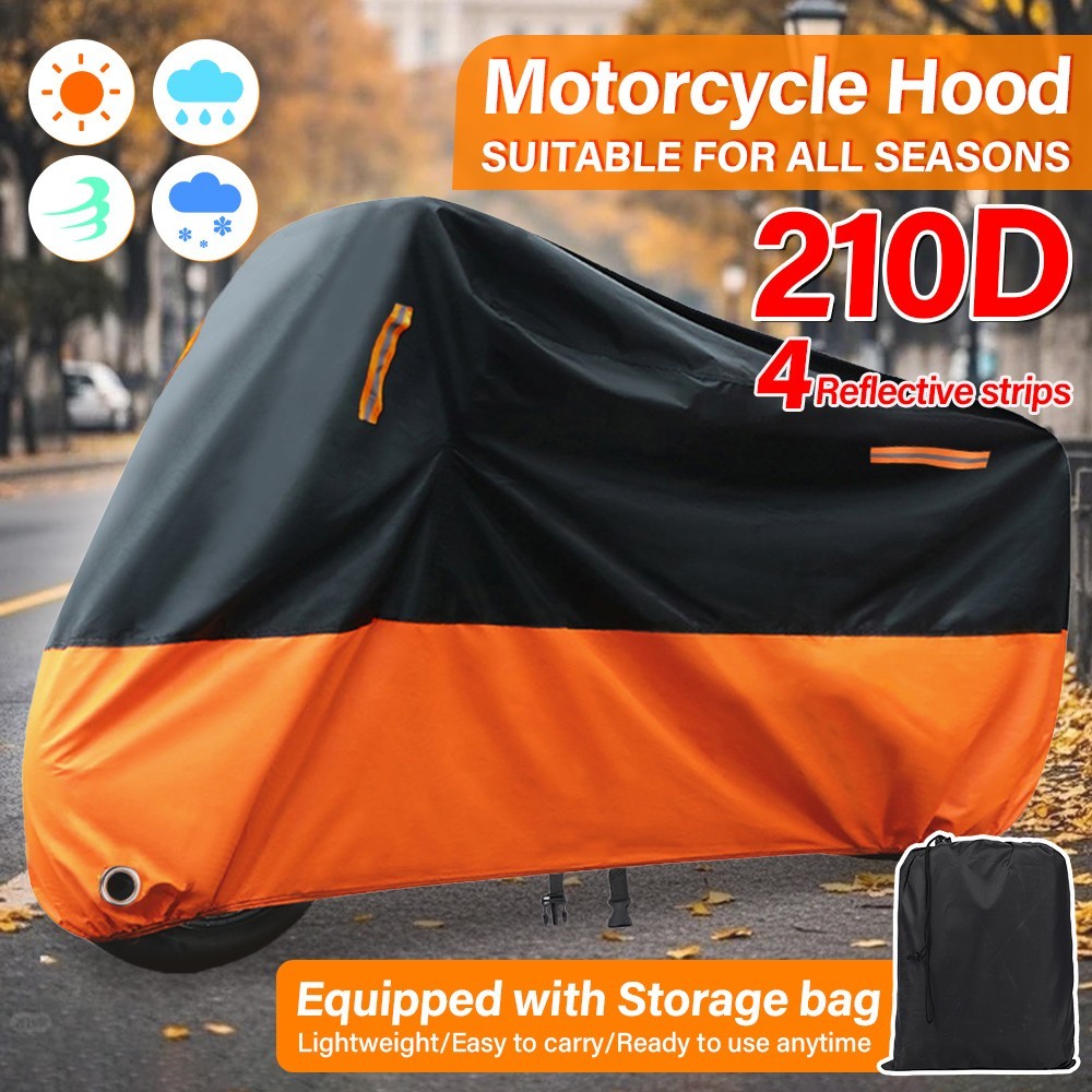 Waterproof Motorcycle Cover 4XL Outdoor Rain Dust Sun UV Bike Scooter Protector