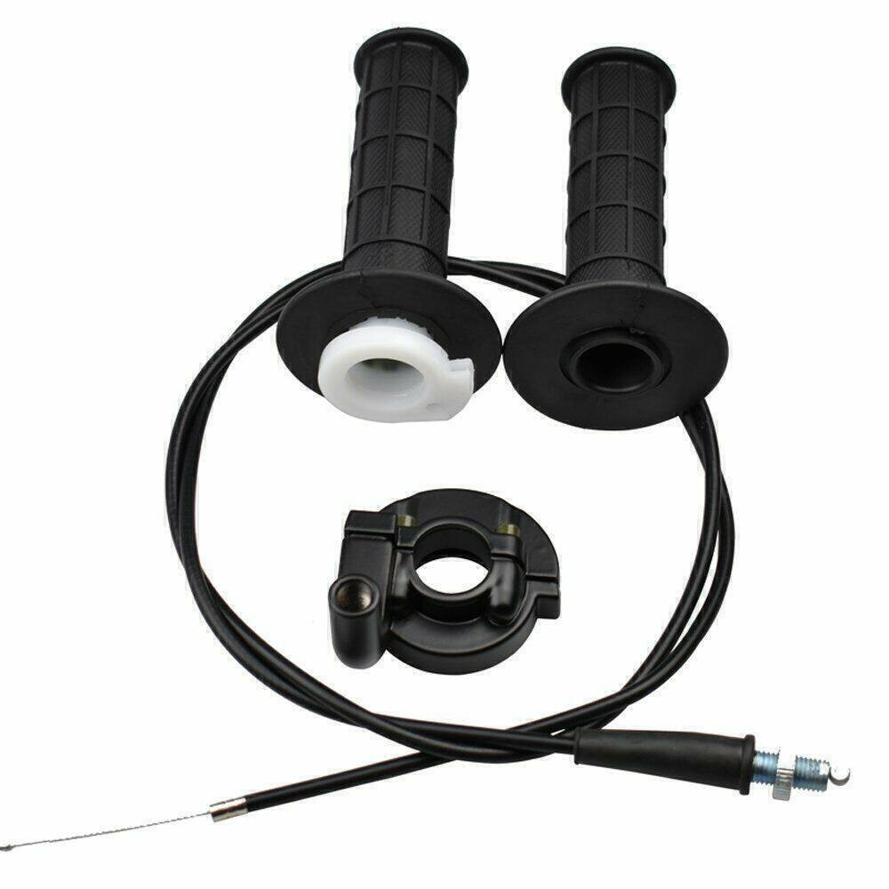 7/8in Motorcycle Twist Throttle Accelerator Handle Grips Cable Set Ftidiydiqywek