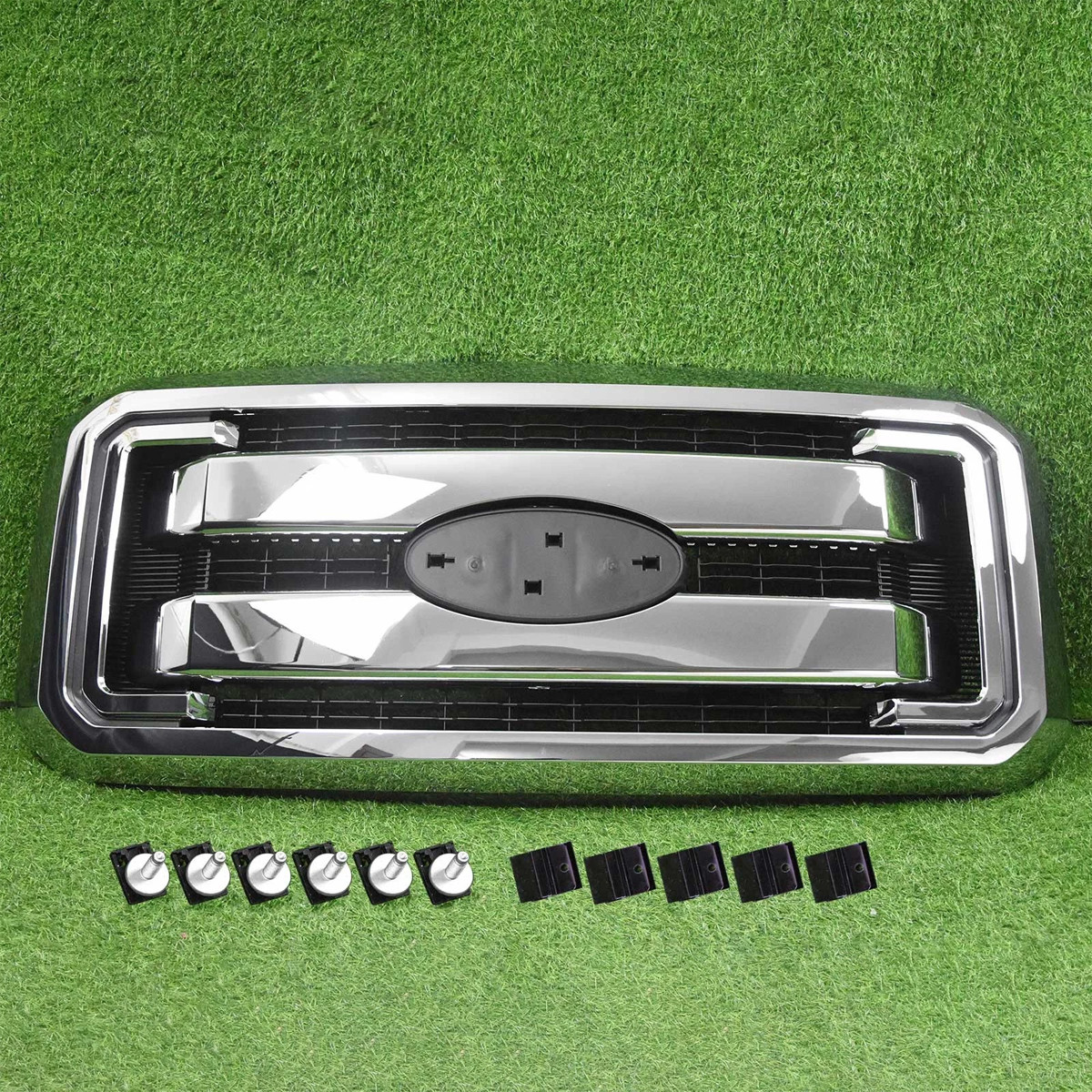 For 2011-2016 Ford F250 F350 F450 F550 Super Duty Lariat Chrome Grille Assembly