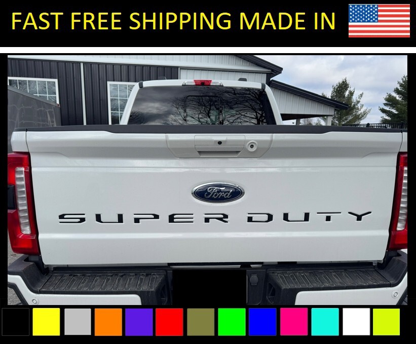 2023 2024 Super Duty Letter Insert Decals F250 F350 Tailgate inlay stickers