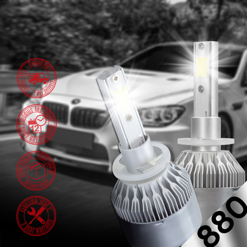 XENTEC LED HID Foglight Conversion kit 880 6000K for 2002-2006 GMC Envoy XL