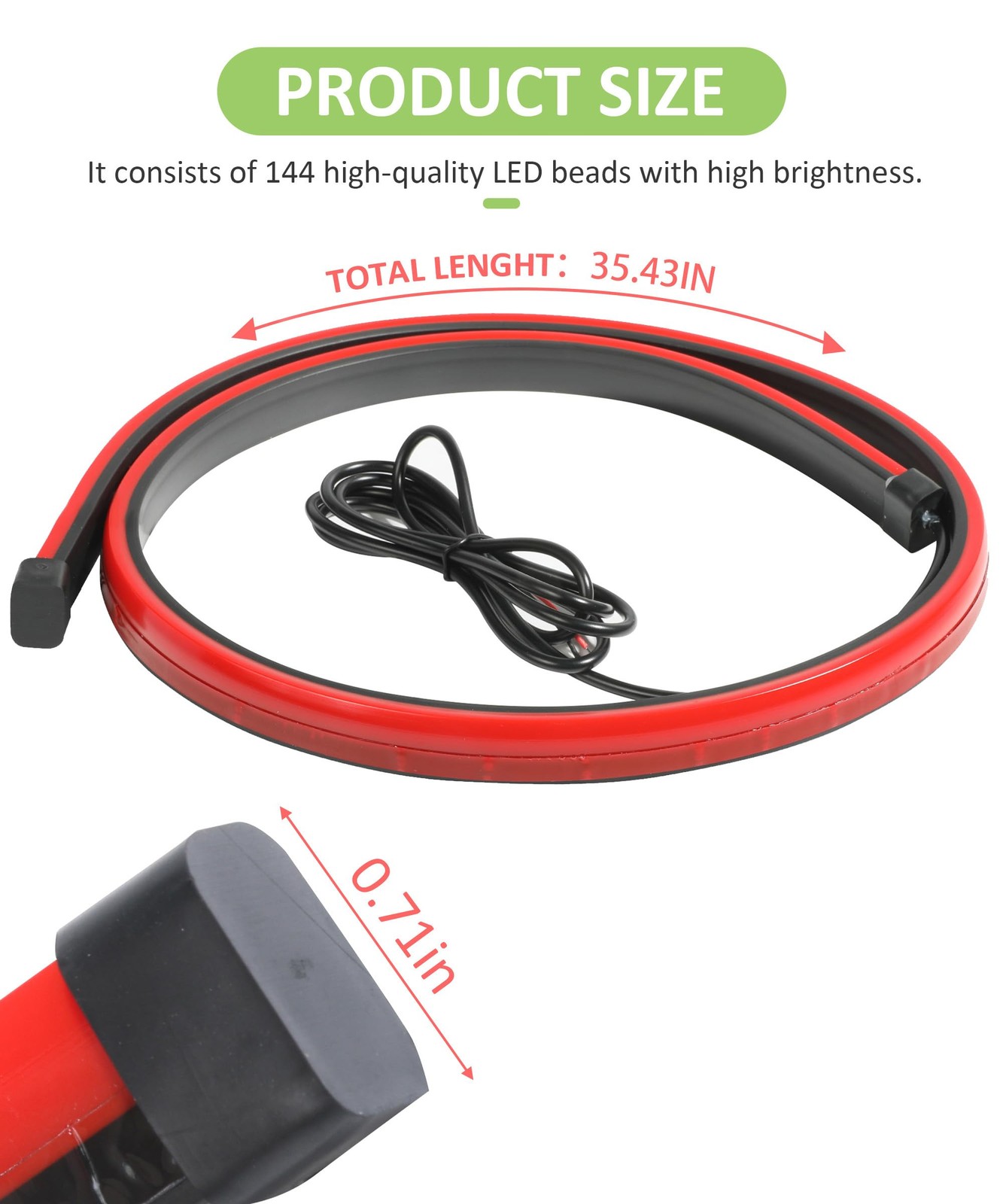 Stop Light Brake Light Strip DC12V 3rd Brake LED Flexible High
