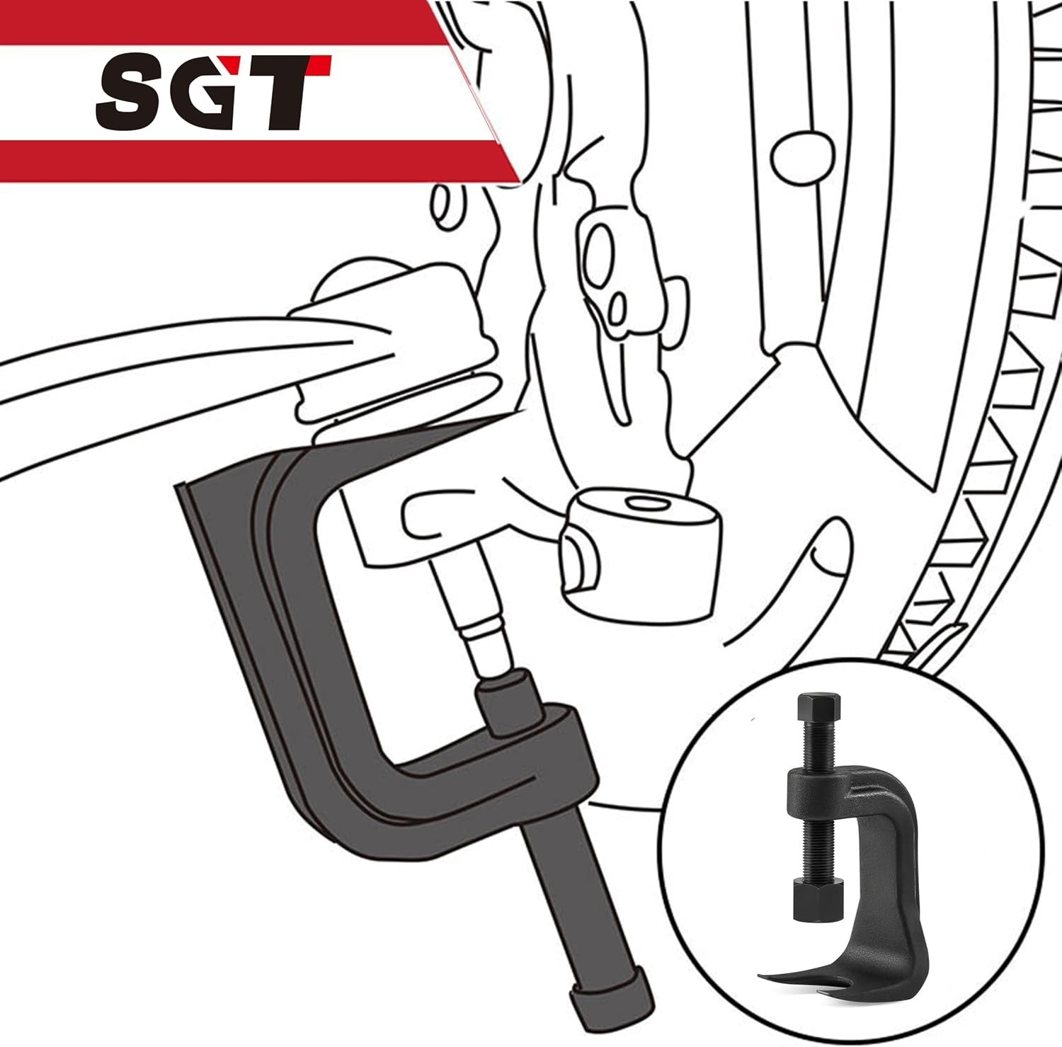 , Universal Ball Joint Puller with Lower Control Arm Prying Tool,2-3/8 in. Ba…
