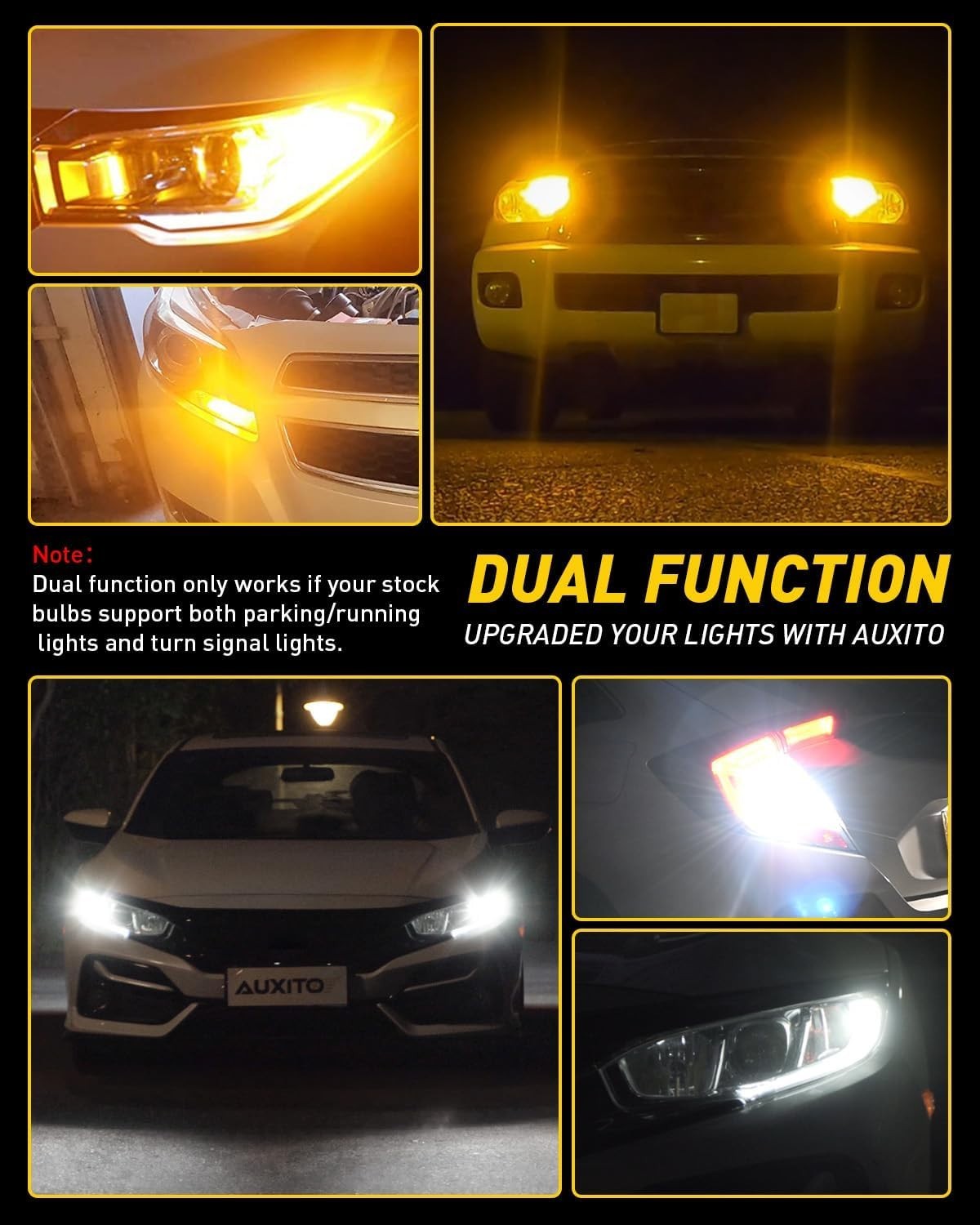 Dual Function 1157 LED Bulbs for Turn Signals & DRL – 50,000 Hours of Brightness