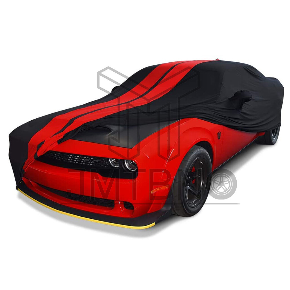 For Chevrolet Corvette C8 Indoor Dust Proof Black+ Red Line Stretch Car Cover US