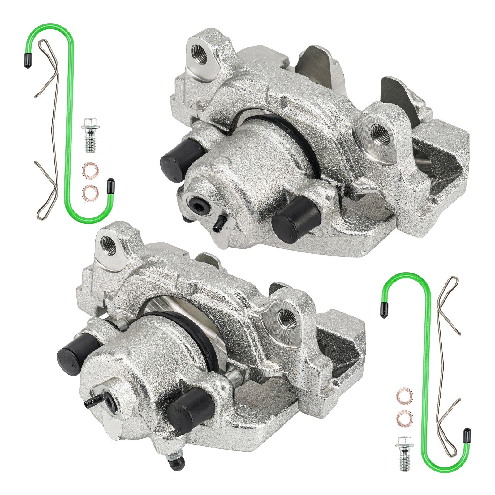 2x Front Left Caliper & Front Right Caliper Set Fits 16-18 VW Jetta 1.4T 19B2975