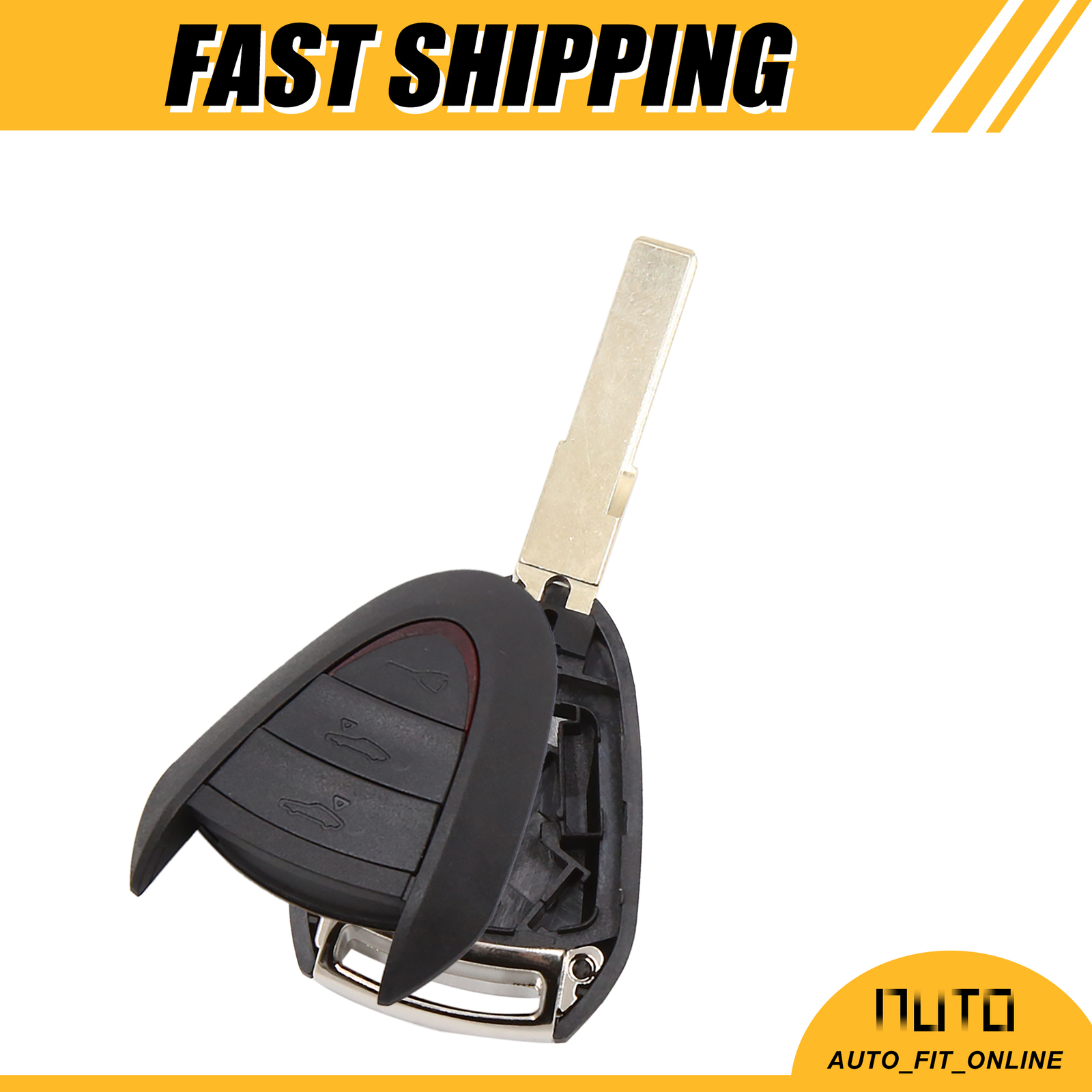 ONE Car Replacement Key Shell Case Custom for Porsche Boxster 987 3 Key Button