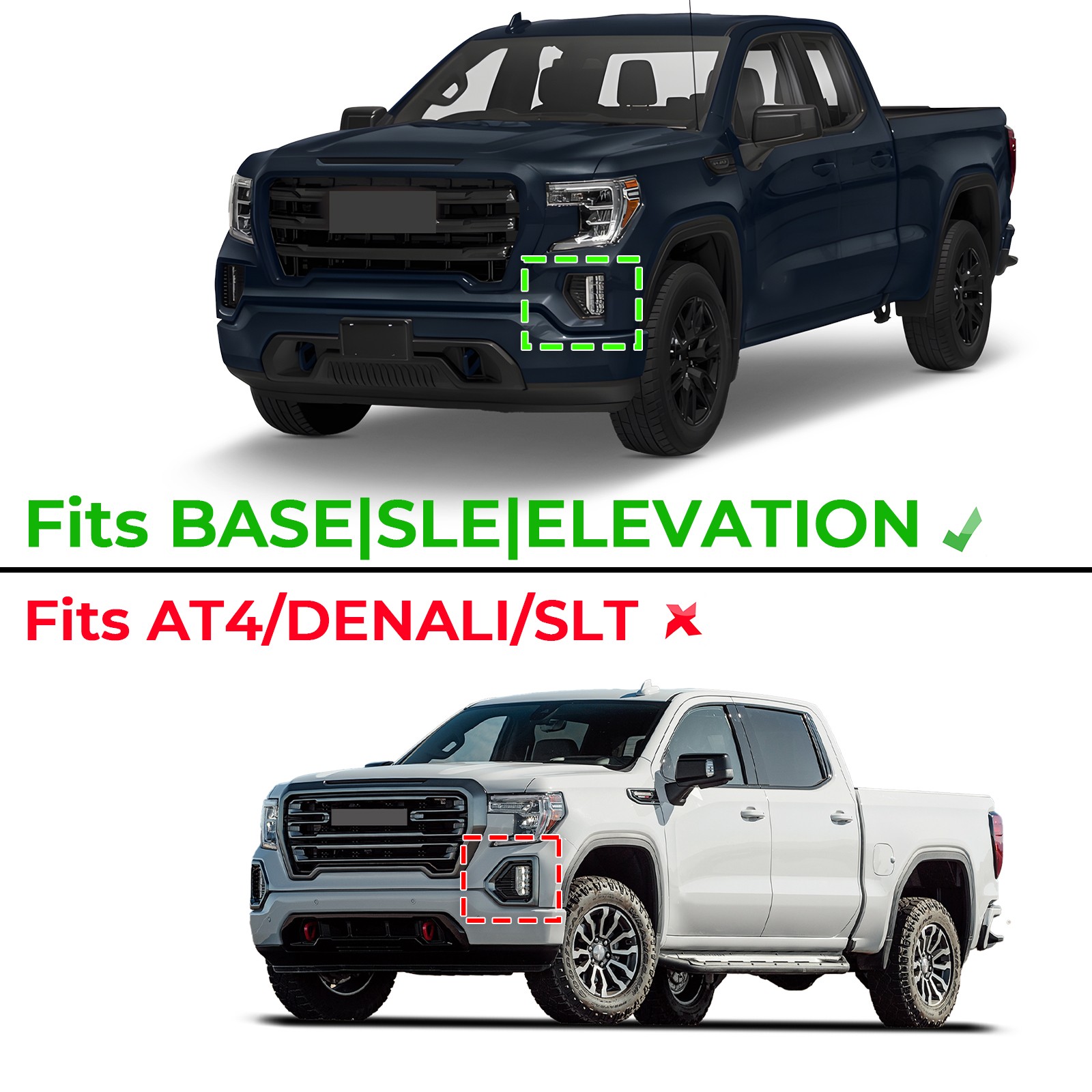 Primed Front Upper Bumper Cover For 2019-2021 GMC Sierra 1500 Base SLE Elevation