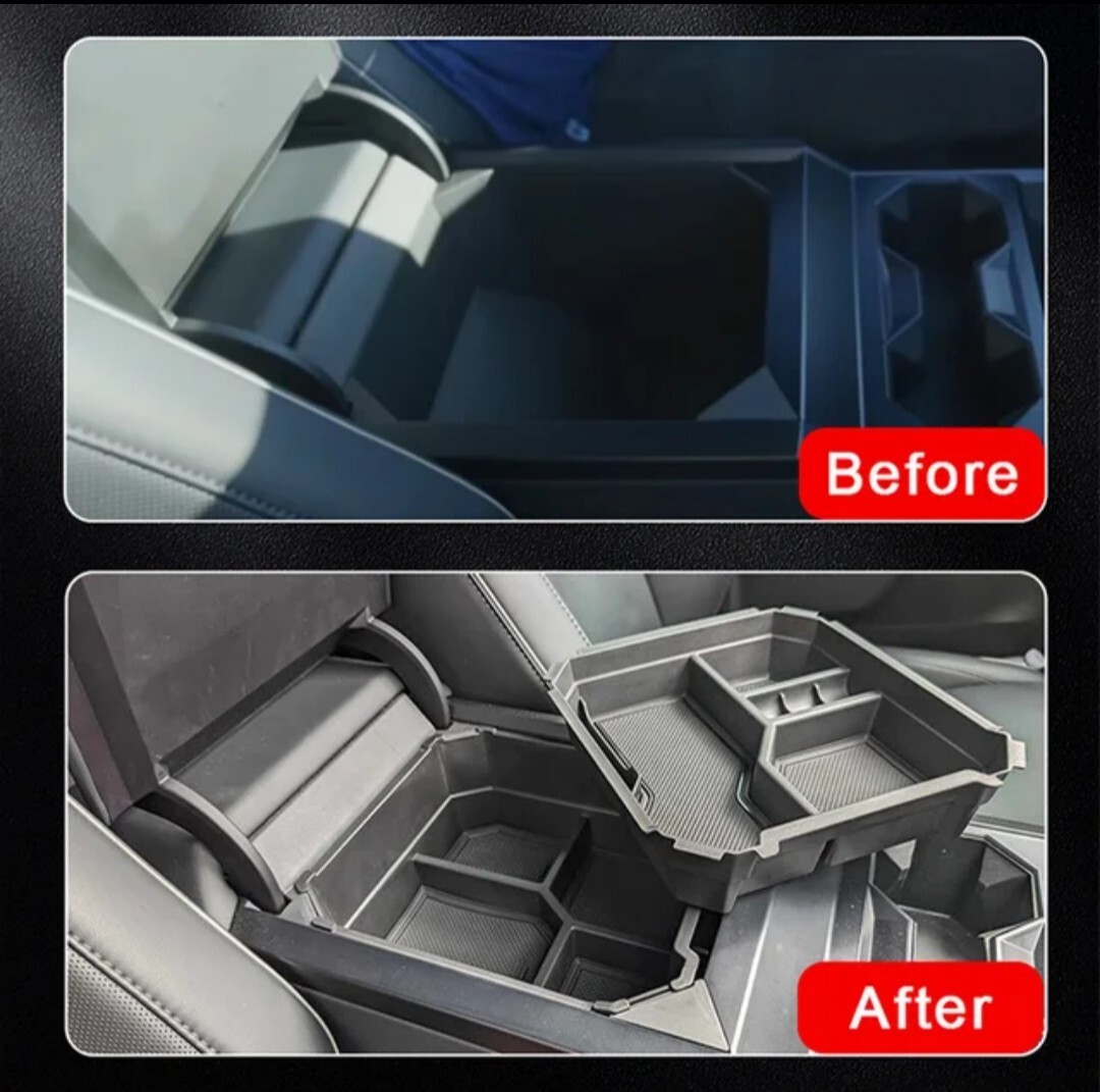 Tesla Cybertruck Center Console Organizer Tray Armrest Storage Box (SET OF 2)