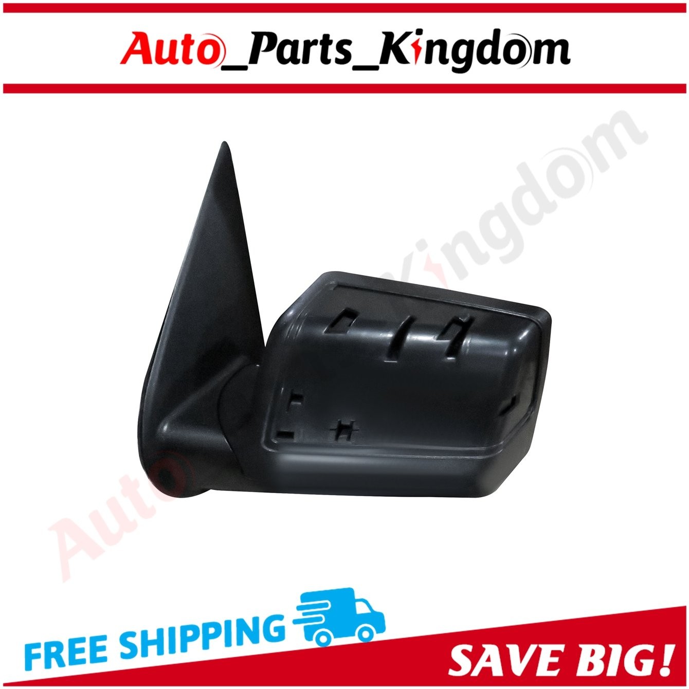 For 06-10 Ford Explorer Left Side Heated Manual Fold Textured Black Power Mirror