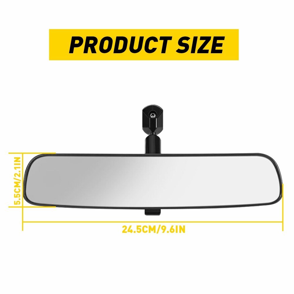 10 in Car Interior Rear View Mirror Suction Rearview Mirror Expand Field Of View