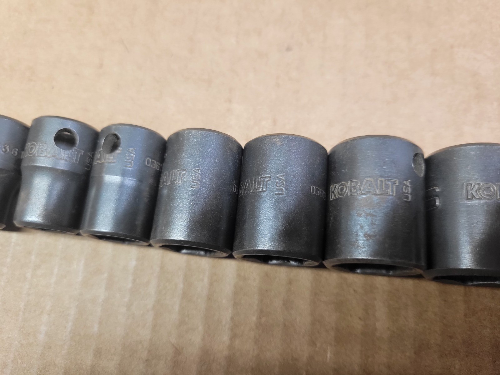 First Generation Kobalt 3/8″ Drive SAE 9-PC SAE 6-PT Impact Socket Set 1/4-3/4