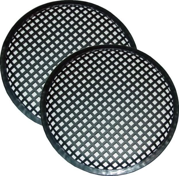 2X Black PLASTIC 10″ inch Sub Woofer Speaker WAFFLE GRILL Protective Cover VWLTW