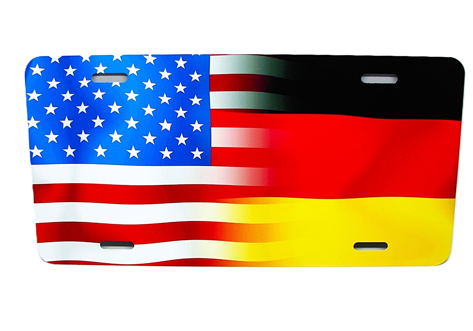 GERMANY GERMAN AMERICAN FLAG Deutschlandfahne Metal Novelty Car License Plate
